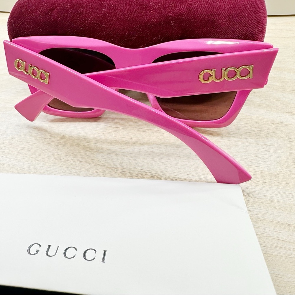New authentic GUCCI Acetate Square Frame Sunglasses - Picture 4 of 11